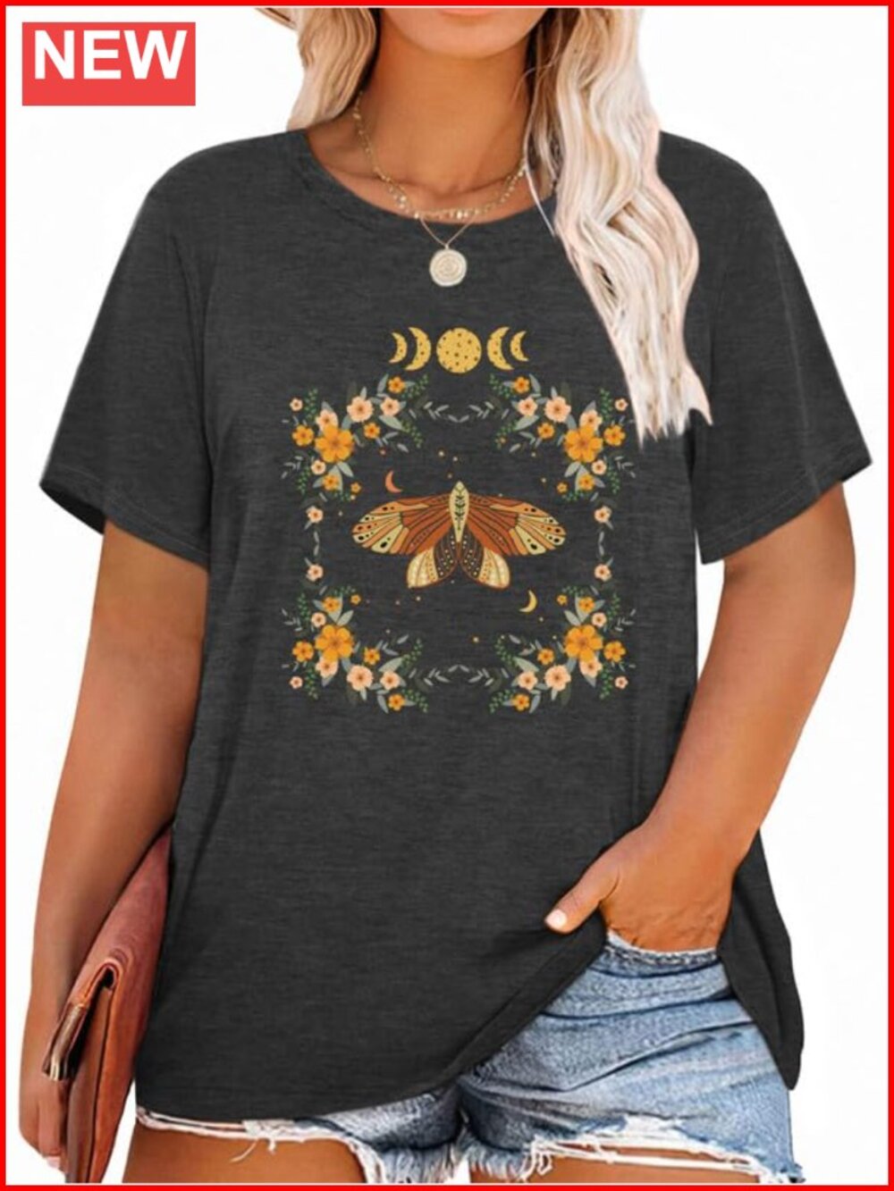 Plus Size Graphic T-Shirt Oversized Soft Crewneck Short Sleeve Summer Top